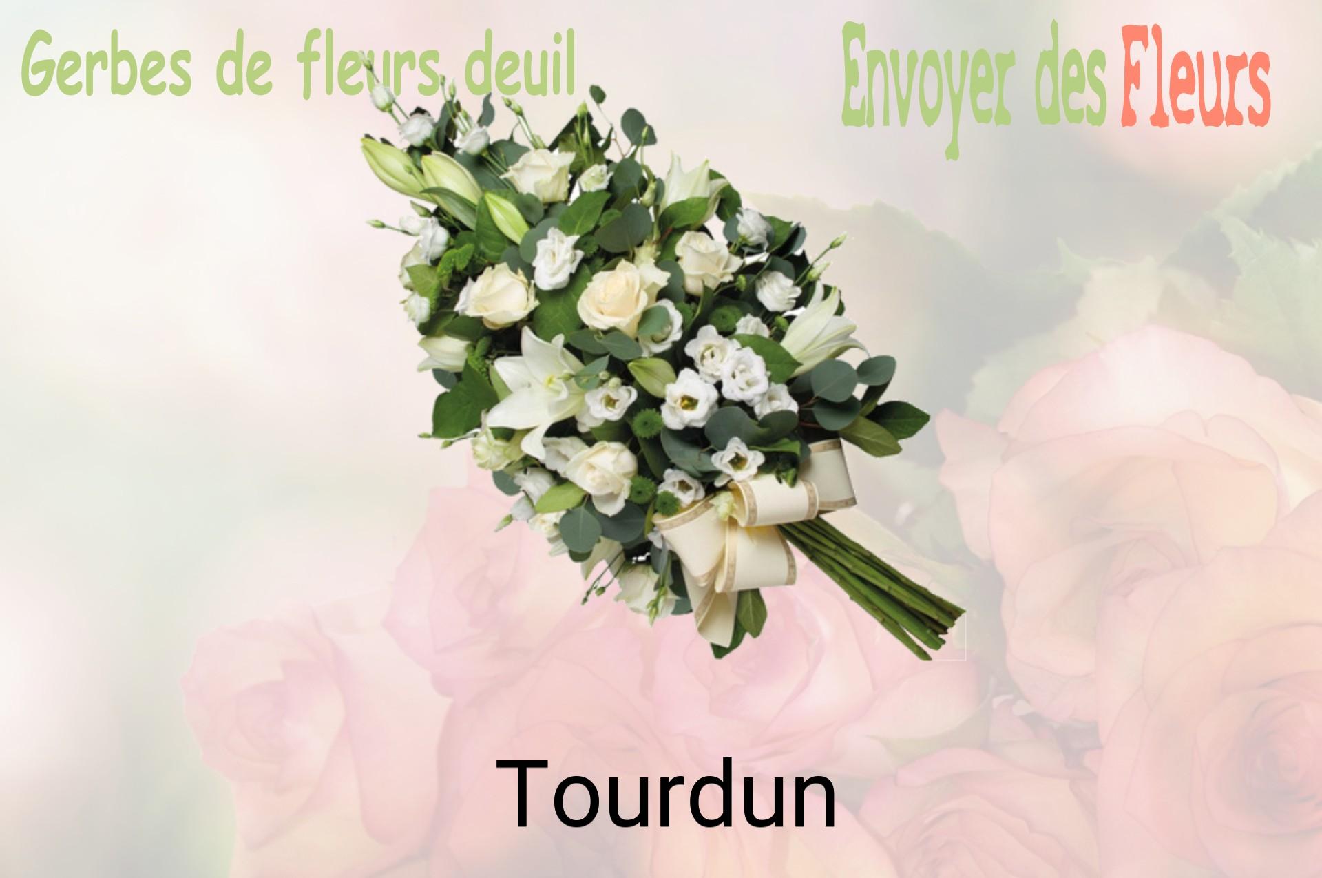 Gerbe de fleurs de deuil livrée à Tourdun